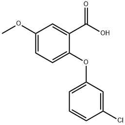 2-(3-氯苯氧基)-5-甲氧基苯甲酸 结构式