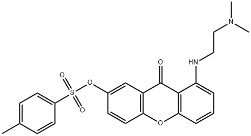 2-(TOLUENE-4-SULFONYLOXY)-8-(2-DIMETHYLAMINO-ETHYLAMINO)-XANTHEN-9-ONE 结构式