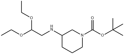 3-(2,2-DIETHOXY-ETHYLAMINO)-PIPERIDINE-1-CARBOXYLIC ACID TERT-BUTYL ESTER 结构式