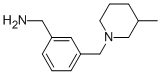 1-(3-[(3-METHYLPIPERIDIN-1-YL)METHYL]PHENYL)METHANAMINE 结构式