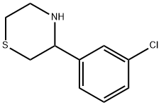 3-(3-氯苯基)硫代吗啉 结构式