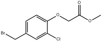 METHYL 2-(4-(BROMOMETHYL)-2-CHLOROPHENOXY)ACETATE 结构式