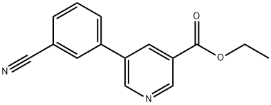 5-(3'-CYANOPHENYL)-PYRIDINE-3-CARBOXYLATE, ETHYL ESTER 结构式