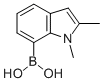 1,2-二甲基吲哚-7-硼酸 结构式