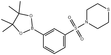 3-(硫代吗啉代磺酰基)苯基硼酸频哪醇酯 结构式