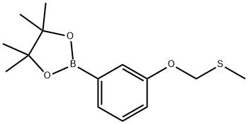 4,4,5,5-TETRAMETHYL-2-(3-METHYLSULFANYLMETHOXY-PHENYL)-[1,3,2]DIOXABOROLANE 结构式