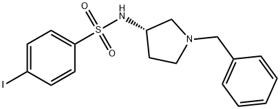 (S)-N-(1-BENZYL-PYRROLIDIN-3-YL)-4-IODO-BENZENESULFONAMIDE HYDROCHLORIDE 结构式