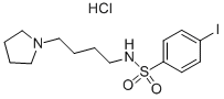 4-IODO-N-(4-PYRROLIDIN-1-YL-BUTYL)BENZENESULFONAMIDE HYDROCHLORIDE 结构式