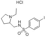 N-(1-ETHYL-PYRROLIDIN-2-YLMETHYL)-4-IODO-BENZENESULFONAMIDE HYDROCHLORIDE 结构式