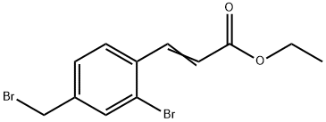 (E)-ETHYL 3-(2-BROMO-4-(BROMOMETHYL)PHENYL)ACRYLATE 结构式