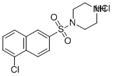 4-(5-CHLORO-NAPHTHALENE-2-SULFONYL)-PIPERAZINE HYDROCHLORIDE 结构式