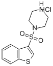 4-(BENZO[B]THIOPHENE-3-SULFONYL)-PIPERAZINE HYDROCHLORIDE 结构式