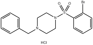 1-BENZYL-4-(2-BROMO-BENZENESULFONYL)-PIPERAZINE HYDROCHLORIDE 结构式