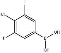 3,5-二氟-4-氯苯硼酸 结构式