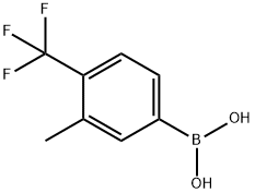 3-甲基-4-三氟甲基苯硼酸 结构式