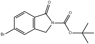 5-溴-1-氧代异吲哚啉-2-甲酸叔丁酯 结构式