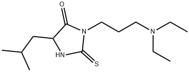 Hydantoin, 3-(3-(diethylamino)propyl)-5-isobutyl-2-thio- 结构式