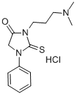 Hydantoin, 3-(3-(dimethylamino)propyl)-1-phenyl-2-thio-, hydrochloride 结构式