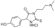 Hydantoin, 3-(3-(dimethylamino)propyl)-5-(p-hydroxyphenyl)-2-thio-, hy drochloride 结构式