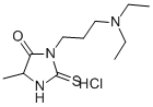 Hydantoin, 3-(3-(diethylamino)propyl)-5-methyl-2-thio-, hydrochloride 结构式