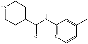 N-(4-甲基吡啶-2-基)哌啶-4-甲酰胺 结构式
