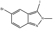5-溴-3-碘-2-甲基吲唑 结构式