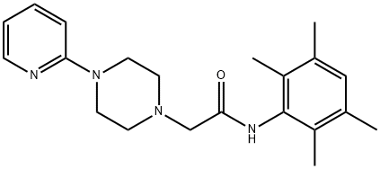 1-Piperazineacetamide, 4-(2-pyridinyl)-N-(2,3,5,6-tetramethylphenyl)- 结构式