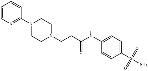 1-Piperazinepropanamide, N-(4-(aminosulfonyl)phenyl)-4-(2-pyridinyl)- 结构式