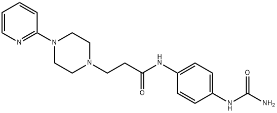 1-Piperazinepropanamide, N-(4-((aminocarbonyl)amino)phenyl)-4-(2-pyrid inyl)- 结构式