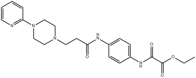 1-Piperazinepropanamide, N-(4-((ethoxyoxoacetyl)amino)phenyl)-4-(2-pyr idinyl)- 结构式
