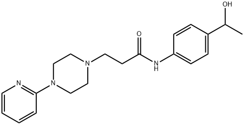 1-Piperazinepropanamide, N-(4-(1-hydroxyethyl)phenyl)-4-(2-pyridinyl)- 结构式
