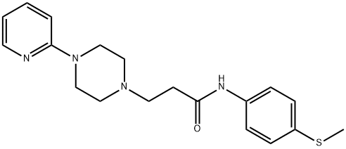 1-Piperazinepropanamide, N-(4-(methylthio)phenyl)-4-(2-pyridinyl)- 结构式