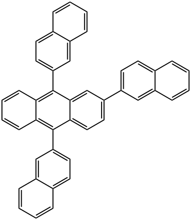 2,9,10-三(2-萘基)蒽 结构式