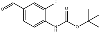 4-N-叔丁氧羰基氨基-3-氟苯甲醛 结构式