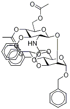 2-O-(2-Acetamido-2-deoxy-3,4,6-tri-O-acetyl--D-glucopyranosyl)-3-O-benzyl-4,6-O-benzylidene-D-mannose 结构式