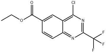 4-CHLORO-2-TRIFLUOROMETHYL-QUINAZOLINE-6-CARBOXYLIC ACID ETHYL ESTER 结构式