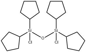 1,1,3,3-四环戊烷基二氯二硅氧烷 结构式