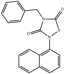 4-苄基-2-(萘-1-基)-[1,2,4]噻二唑烷-3,5-二酮 结构式
