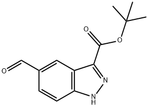 tert-butyl 5-forMyl-1H-indazole-3-carboxylate 结构式