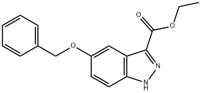 5-苄氧基-1H-吲唑-3-甲酸乙酯 结构式
