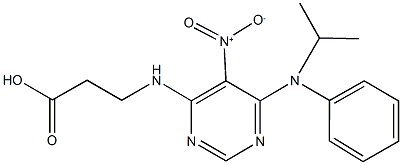 3-{[6-(isopropylanilino)-5-nitro-4-pyrimidinyl]amino}propanoic acid 结构式