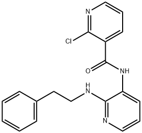 2-chloro-N-[2-(phenethylamino)-3-pyridinyl]nicotinamide 结构式