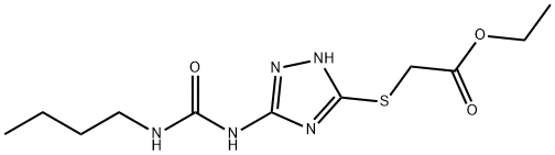 ethyl 2-[(3-{[(butylamino)carbonyl]amino}-1H-1,2,4-triazol-5-yl)sulfanyl]acetate 结构式