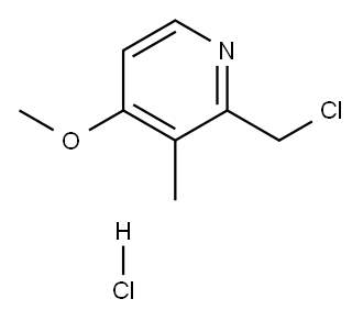 2-氯甲基-4-甲氧基-3-甲基吡啶盐酸盐 结构式