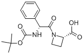 (2S,2''R)-1-(2-N-BOC-AMINO-2-PHENYL-ACETYL)-AZETIDINE-2-CARBOXYLIC ACID 结构式
