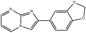 2-BENZO[1,3]DIOXOL-5-YL-IMIDAZO[1,2-A]PYRIMIDINE 结构式