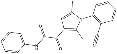 2-[1-(2-cyanophenyl)-2,5-dimethyl-1H-pyrrol-3-yl]-2-oxo-N-phenylacetamide 结构式