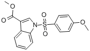METHYL 1-[(4-METHOXYPHENYL)SULFONYL]-1H-INDOLE-3-CARBOXYLATE 结构式