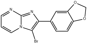 2-BENZO[1,3]DIOXOL-5-YL-3-BROMO-IMIDAZO[1,2-A]PYRIMIDINE 结构式
