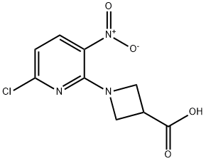 1-(6-chloro-3-nitro-2-pyridinyl)-3-azetanecarboxylic acid 结构式